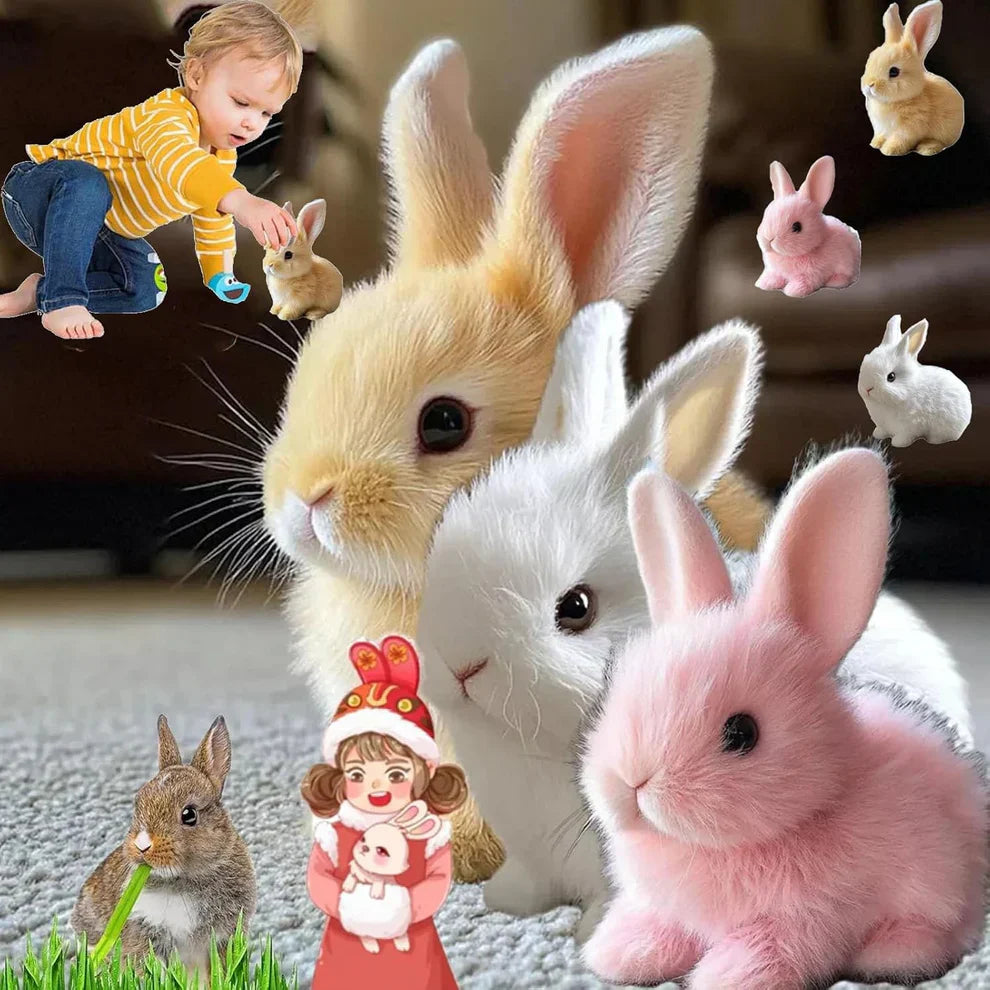 🐰Realistický robotický králíček – perfektní velikonoční hračka pro děti（radost pro děti i vnuky）.