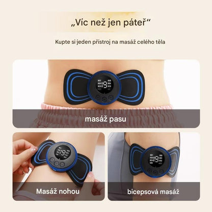 Přenosná pulzní masážní náplast｜Kompaktní masážní přístroj pro úlevu od únavy krční, bederní a zádové oblasti